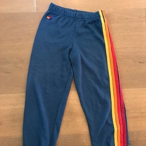 aviator nation kids's 5 stripe sweatpants (royal)